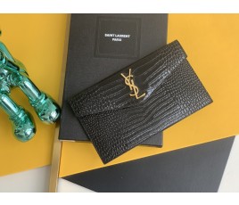 세인트로랑 SAINT LAURENT 모노그램 업타운 크로커다일 클러치 백