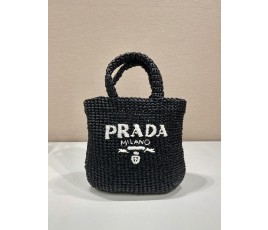 프라다 PRADA 라피아 토트 백