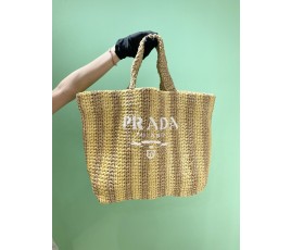 프라다 PRADA 라피아 토트백